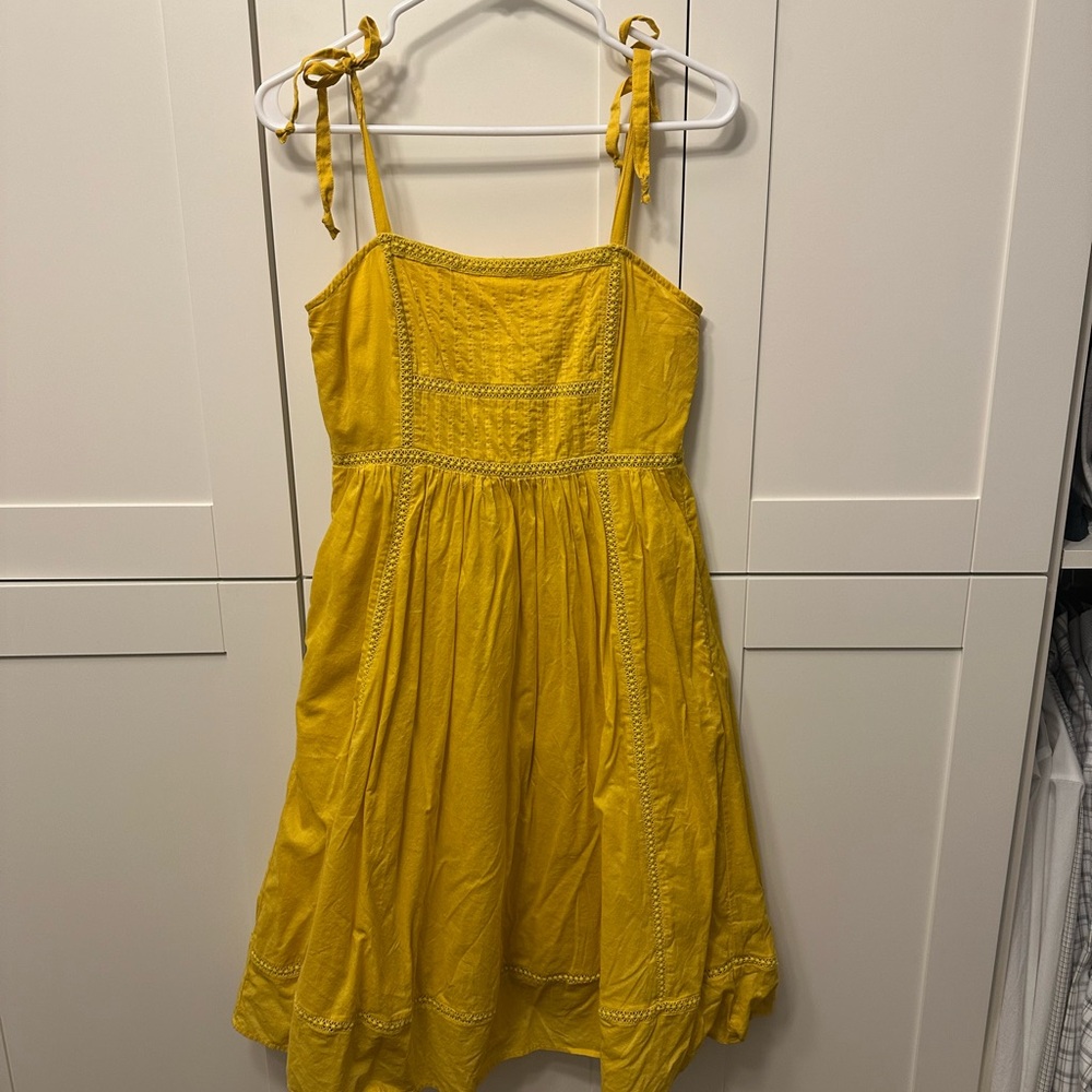 J. Crew Yellow Midi Dress